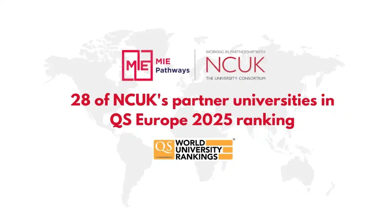 28 of NCUK's partner universities in QS Europe 2025 Ranking